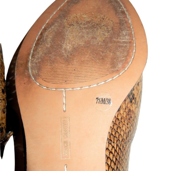 Vince Camuto Jendeya Reptile Snake Print Leather Loafer Slip On Casual - Picture 8 of 9